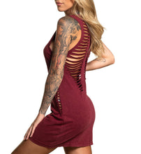 Load image into Gallery viewer, Eyelit Tie Up Tank Dress
